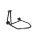 Left single arm stand LV8 E630L.BK without pin čierna