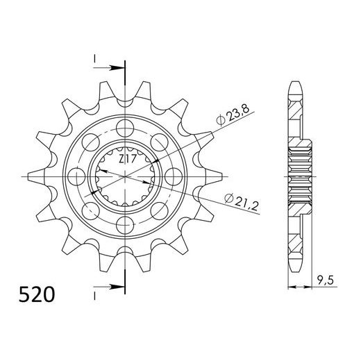 REŤAZOVÉ KOLIEČKO SUPERSPROX CST-1441:15 15T, 520