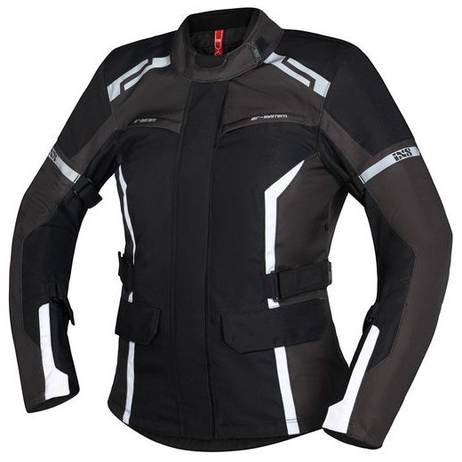 TOUR WOMEN'S JACKET IXS EVANS-ST 2.0 X56048 ŠEDO-ČIERNO-BIELA D3XL