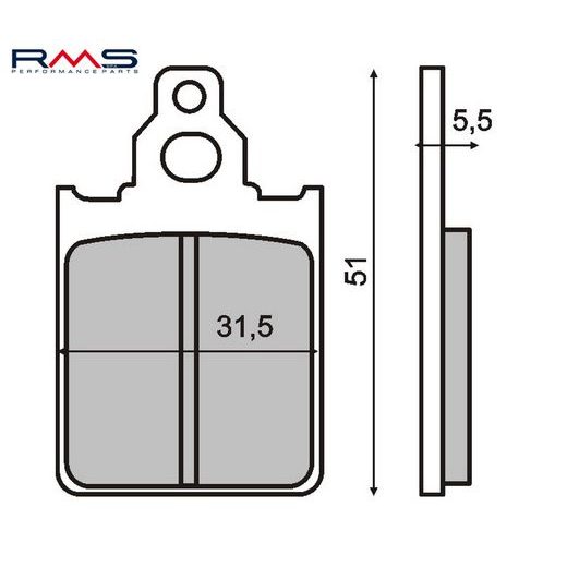 BRZDOVÉ OBLOŽENIE RMS 225100160 ORGANICKÉ