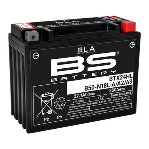 V TOVÁRNI AKTIVOVANÝ AKUMULÁTOR BS-BATTERY BTX24HL (FA) (YTX24HL (FA)) SLA