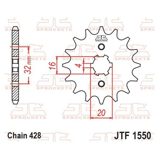 REŤAZOVÉ KOLIEČKO JT JTF 1550-14 14T, 428