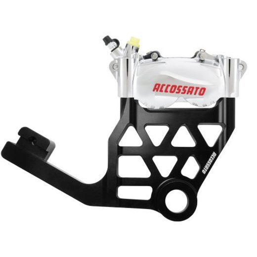RADIAL BRAKE CALIPER KIT REAR + BRAKE FLANGE ACCOSSATO KITA33 FOR HARLEY DAVIDSON TOURING