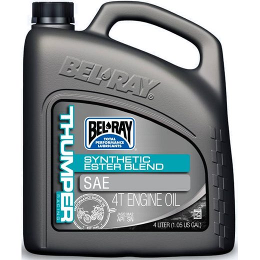 MOTOROVÝ OLEJ BEL-RAY THUMPER RACING SYNTHETIC ESTER BLEND 4T 15W-50 4 L