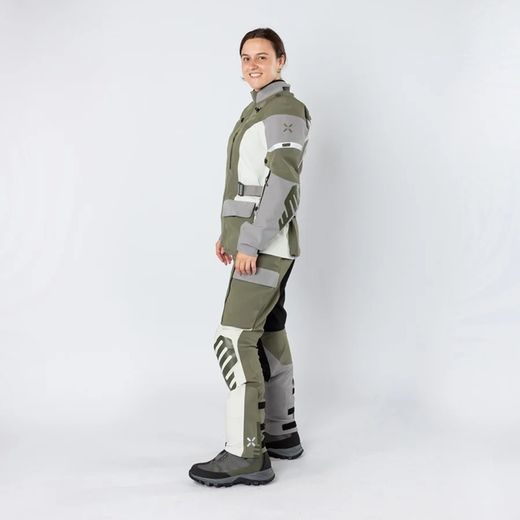 WOMEN'S LAMINATED PANTS IXS VENTURE-STX 1.0 X2-015605 OLIVE-LIGHT GREY D2XL