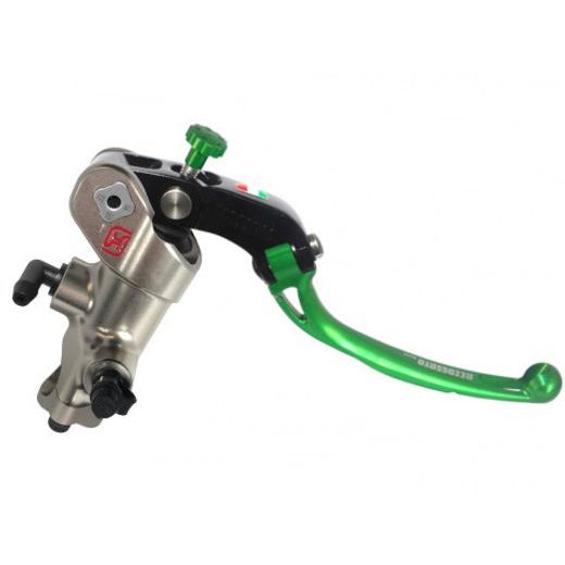 RADIAL BRAKE MASTER CYLINDER ACCOSSATO PC008 PRS 19X17-18-19 WITH FOLDING LEVER, GREEN