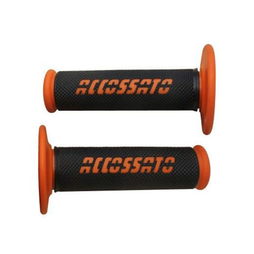 OFFROAD GRIPS ACCOSSATO GR008 IN BLACK COLOR WITH COLORED LOGO