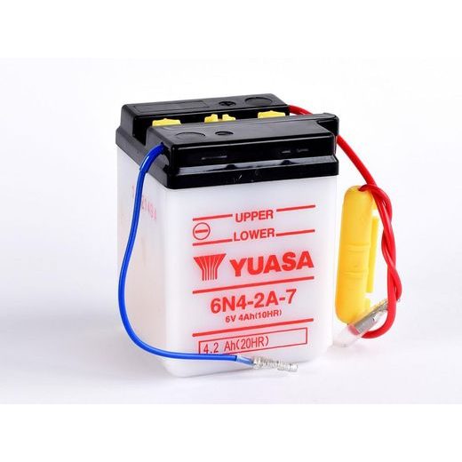 CONVENTIONAL 6V BATTERY NO ACID YUASA 6N4-2A-7