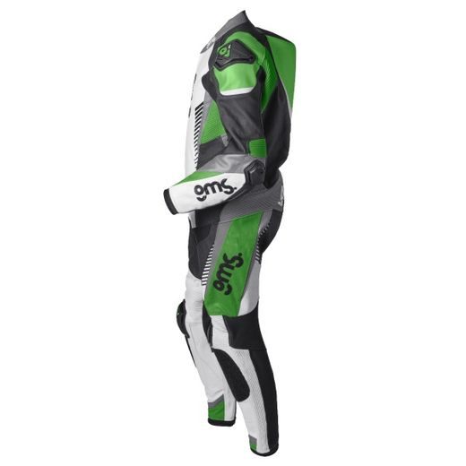 JEDNODIELNA KOŽENÁ KOMBINÉZA GMS GRC-1 ZG71000 BLACK-WHITE-GREEN 50H