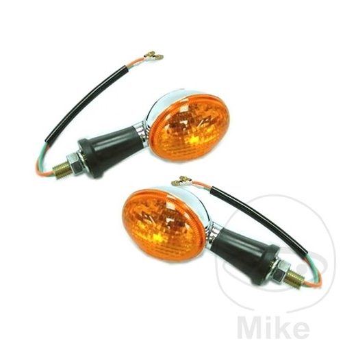 BLINKER JMP BL 1162 OVÁLNE CHROM S ORANŽOVÝM SKLOM