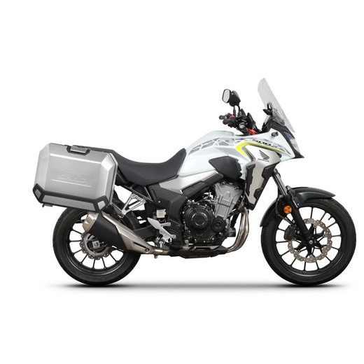 KOMPLETNÁ SADA BOČNÝCH HLINÍKOVÝCH KUFROV SHAD TERRA, 36/36 LITROVÝ BOČNÉ KUFRE, VRÁTANE MONTÁŽNEJ SADY SHAD HONDA CB 500 X