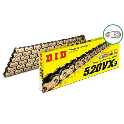 REŤAZOVÁ SADA D.I.D CHAIN - ZLATÝ REŤAZ 520 VX, X-KRÚŽOK, KOLIESKO SUPERSPROX, ROZETA SUPERSPROX PRE HUSABERG FE 650/E 2003-2008