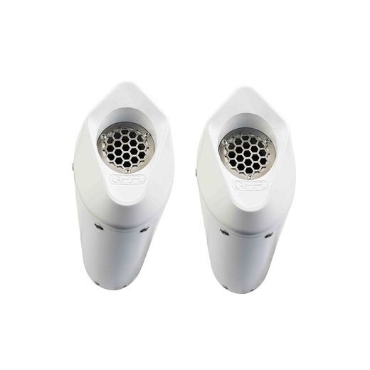 DVOJITÁ KONCOVKA VÝFUKU SLIP - ON GPR ALBUS EVO4 E4.BMW.51.ALBE4 WHITE GLOSSY