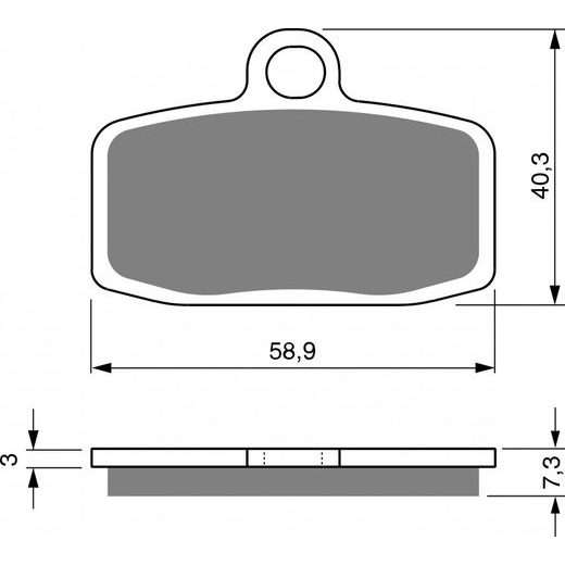 BRZDOVÉ OBLOŽENIE GOLDFREN 307 S33 OFF-ROAD FRONT