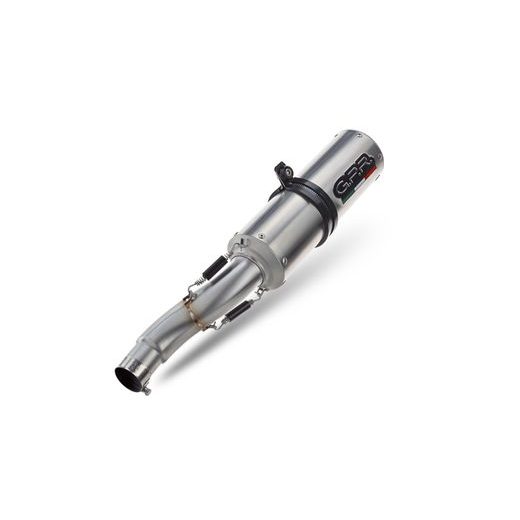 DVOJITÁ KONCOVKA VÝFUKU SLIP - ON GPR M3 K.80.M3.INOX BRUSHED STAINLESS STEEL