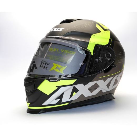 INTEGRÁLNA PRILBA AXXIS EAGLE SV DIAGON D2 MATNÁ FLUOR ŽLTÁ L