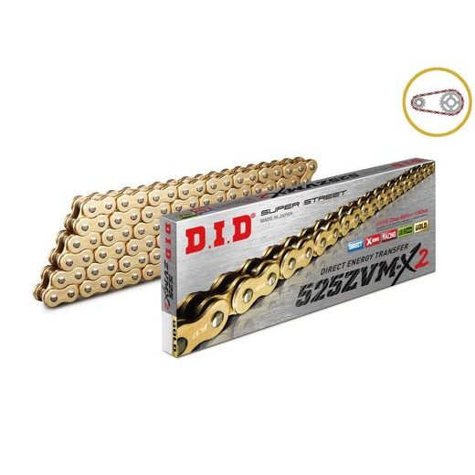 REŤAZOVÁ SADA D.I.D CHAIN - ZLATÝ REŤAZ 525 ZVM-X, X-KRÚŽOK, KOLIESKO JT, ROZETA JT PRE KTM ADVENTURE 1190 / R 2013-2016