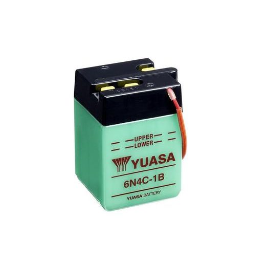 CONVENTIONAL 6V BATTERY NO ACID YUASA 6N4C-1B