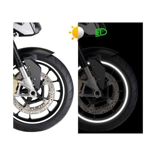 NEW LABEL MOTO PÁSKA NA KOLESÁ REFLEXNÁ BIELA