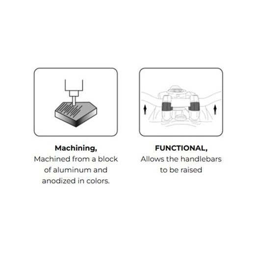 ZVÝŠENIE RIADIDIEL PUIG PULLBACK 22180N ČIERNA VÝŠKA 20 MM, D 29 MM