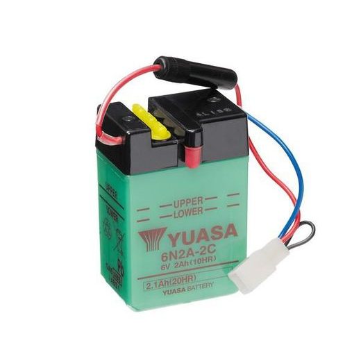 CONVENTIONAL 6V BATTERY NO ACID YUASA 6N2A-2C