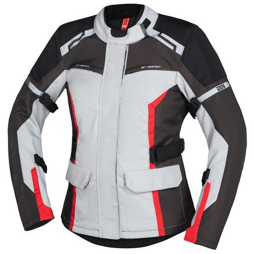 TOUR WOMEN'S JACKET IXS EVANS-ST 2.0 X56048 SIVO-ČERVENÉ D3XL