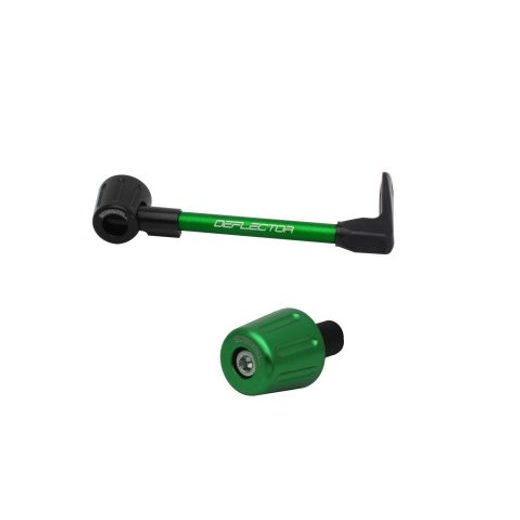 LEVER GUARD ACCOSSATO WITH GREEN HOSE AND JOINT RIGHT, ALUMINIUM