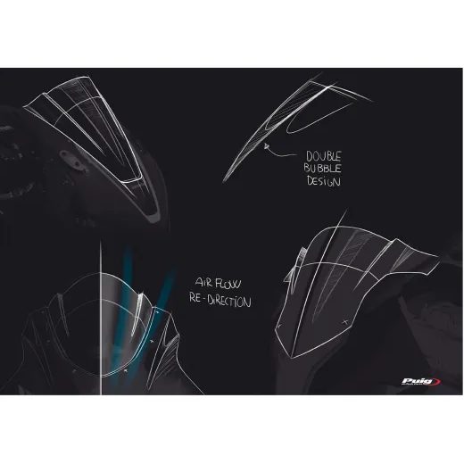 PLEXI ŠTÍT PUIG RACING 7642H DYMOVÉ