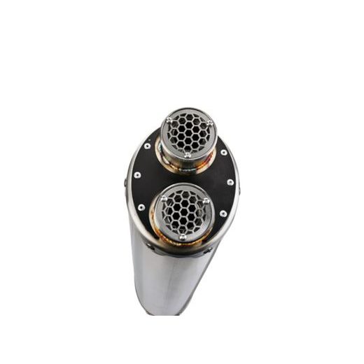 VÝFUK KOMPLETNÝ GPR DUAL INOX E5.CO.Y.230.1.CAT.DUAL.IO BRUSHED STAINLESS STEEL INCLUDING REMOVABLE DB KILLER AND CATALYST