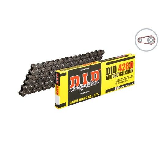 REŤAZOVÁ SADA D.I.D CHAIN - STRIEBORNÝ REŤAZ 428 D, NETESNENÝ, KOLIESKO JT, ROZETA JT PRE SUZUKI TU 125 XT 1999-2000
