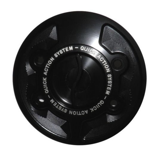 FUEL CAP WITH QUICK ACTION SYSTEM ACCOSSATO FC003 IN CNC-WORKED ALUMINIUM ČIERNA