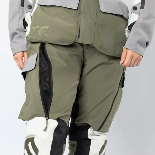 WOMEN'S LAMINATED PANTS IXS VENTURE-STX 1.0 X2-015605 OLIVE-LIGHT GREY D2XL