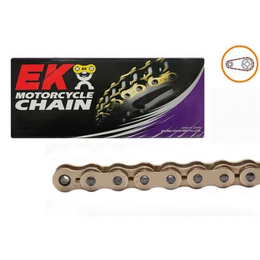 REŤAZOVÁ SADA EK - ZLATÝ REŤAZ 415 SHDR, NETESNENÝ, KOLIESKO JMT, HLINÍKOVÁ ROZETA SUPERSPROX PRE KTM SX 50 / MINI 2006-2013
