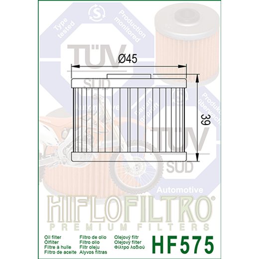 OLEJOVÝ FILTER HIFLOFILTRO HF575