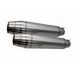 DUAL UNIVERSAL SILENCER KIT GPR DEEPTONE CAFE.14.DE BRUSHED STAINLESS STEEL