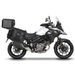 KOMPLETNÁ SADA SEDLOVÝCH BRAŠNÍ SHAD TERRA TR40 ADVENTURE A HLINÍKOVÉHO VRCHNÉHO KUFRA SHAD TERRA BLACK 48L VRÁTANE MONTÁŽNEJ SADY SHAD SUZUKI DL 650 V-STROM