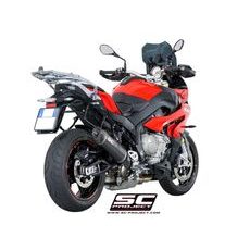 VÝFUKOVÝ SYSTÉM SC PROJECT PRO BMW - S 1000 XR (2015 - 2016) - OVAL MUFFLER, HIGH POSITION, TITANIUM, WITH CARBON FIBER END CAP