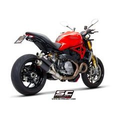 VÝFUKOVÝ SYSTÉM SC PROJECT PRO DUCATI - MONSTER 1200 (2017 - 2021) - S - R - TWIN GP DUAL MUFFLER, CARBON FIBER