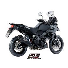 VÝFUKOVÝ SYSTÉM SC PROJECT PRO SUZUKI - V-STROM 1000 (2017 - 2019) - ADVENTURE MUFFLER, MATT BLACK PAINTED TITANIUM