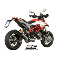 VÝFUKOVÝ SYSTÉM SC PROJECT PRO DUCATI - HYPERMOTARD - CR-T MUFFLER, TITANIUM, WITH 2-1 LINK FOR VALVE REMOVAL
