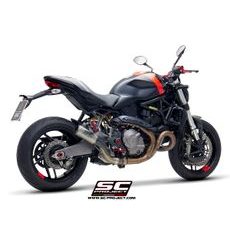 VÝFUKOVÝ SYSTÉM SC PROJECT PRO DUCATI - MONSTER 821 (2018 - 2020) - CR-T MUFFLER, TITANIUM, WITH FULL TITANIUM LINK PIPE