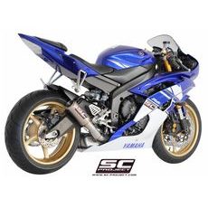 VÝFUKOVÝ SYSTÉM SC PROJECT PRO YAMAHA - YZF R6 (2006 - 2016) - CR-T MUFFLER, HIGH POSITION, CARBON FIBER, WITH TITANIUM END CAP