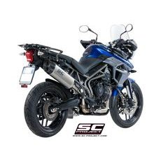 VÝFUKOVÝ SYSTÉM SC PROJECT PRO TRIUMPH - TIGER 800 (2017 - 2020) - XR - XC - XCA - XCX - XRX - XRT - ADVENTURE MUFFLER, TITANIUM, WITH CARBON FIBER END CAP