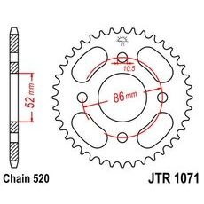 Řetězová rozeta JT JTR 1071-30 30 zubů, 520