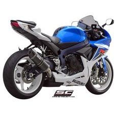 VÝFUKOVÝ SYSTÉM SC PROJECT PRO SUZUKI - GSX-R 600 - GSX-R 750 (2011 - 2016) - OVAL MUFFLER, TITANIUM, WITH CARBON FIBER END CAP