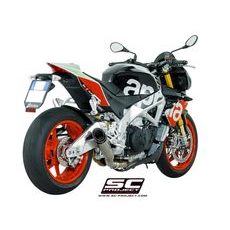 VÝFUKOVÝ SYSTÉM SC PROJECT PRO APRILIA - TUONO V4 1100 (2017 - 2020) - FACTORY - RR - S1 MUFFLER, LOW POSITION, TITANIUM, WITH CARBON FIBER END CAP