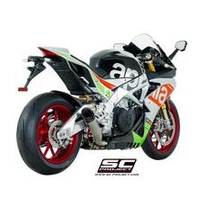 VÝFUKOVÝ SYSTÉM SC PROJECT PRO APRILIA - RSV4 (2017) - RF - RR - S1 MUFFLER, LOW POSITION, TITANIUM, WITH CARBON FIBER END CAP