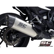 VÝFUKOVÝ SYSTÉM SC PROJECT PRO HONDA - HONDA NT1100 (2022-X) - ADVENTURE MUFFLER, TITANIUM, WITH CARBON FIBER END CAP