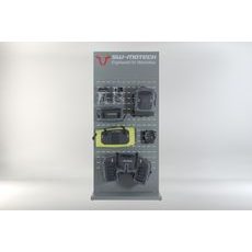 SW MOTECH SALES DISPLAY WALL WITH MOUNTING THEME: WATERPROOF AND ACCESSORIES. PART 1.