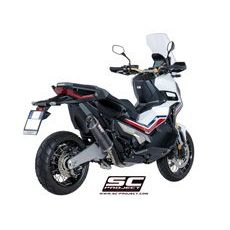 VÝFUKOVÝ SYSTÉM SC PROJECT PRO HONDA - X-ADV 750 (2017 - 2020) - OVAL MUFFLER, TITANIUM, WITH CARBON FIBER END CAP